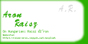 aron raisz business card